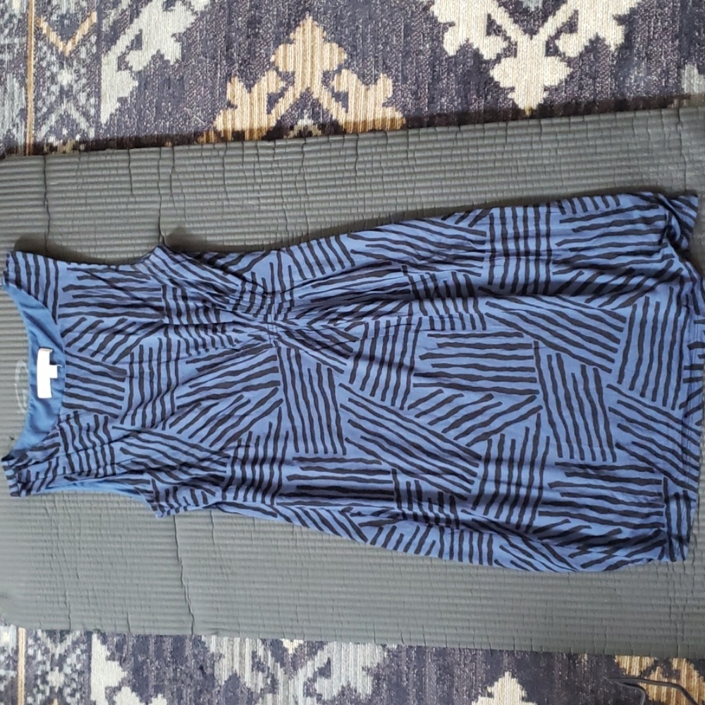 Loft blue and black dress